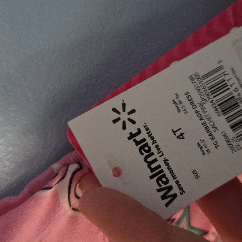 Pink Barbie Star Print Dress 4T NWT - Picture 2 of 2